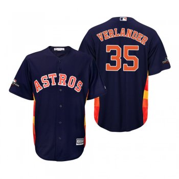 Men's Justin Verlander Houston Astros Navy 2019 Postseason Cool Base Jersey