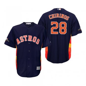 Men's Robinson Chirinos Houston Astros Navy 2019 Postseason Cool Base Jersey