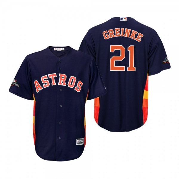 Men's Zack Greinke Houston Astros Navy 2019 Postseason Cool Base Jersey