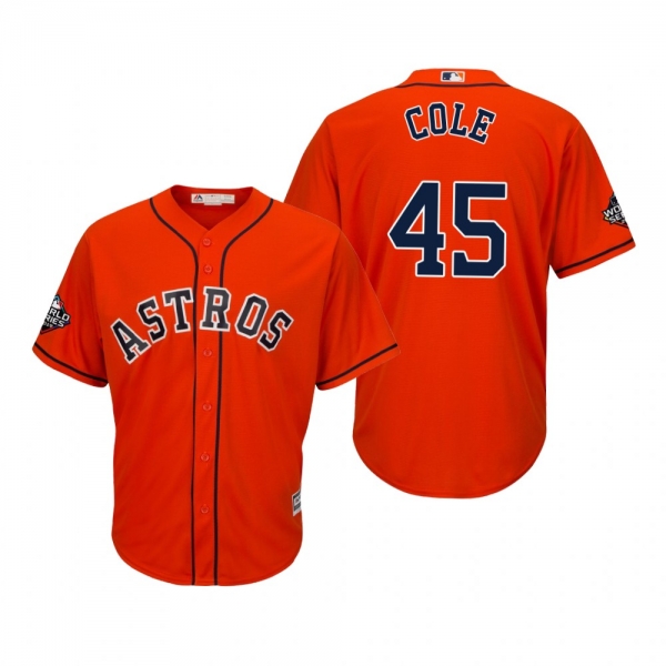 Men's Gerrit Cole Houston Astros Orange 2019 World Series Cool Base Jersey