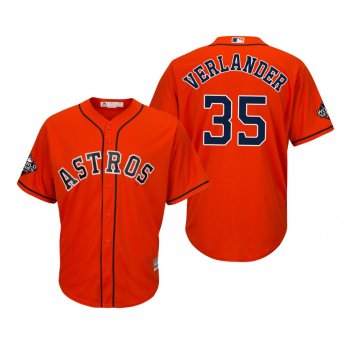 Men's Justin Verlander Houston Astros Orange 2019 World Series Cool Base Jersey