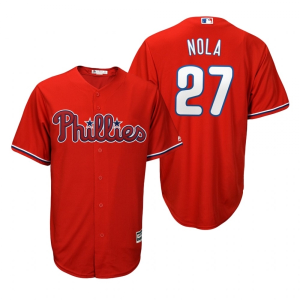 Aaron Nola Philadelphia Phillies Red Cool Base Alternate Jersey