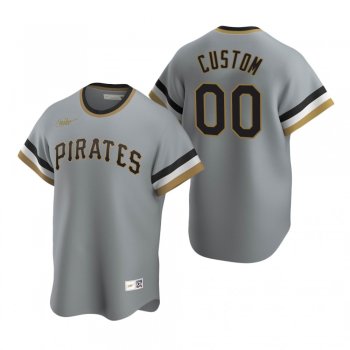 Men's Pittsburgh Pirates Custom Nike Gray Cooperstown Collection Road Jersey