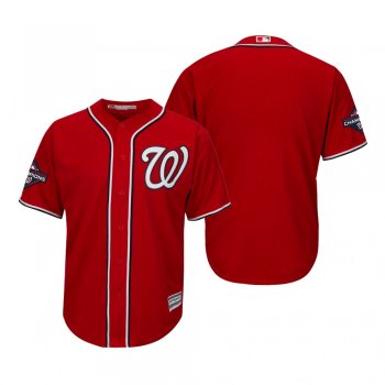 Men's Washington Nationals Red 2019 World Series Champions Cool Base Jersey