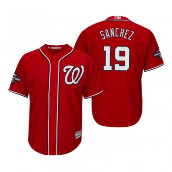 Men's Anibal Sanchez Washington Nationals Red 2019 World Series Champions Cool Base Jersey