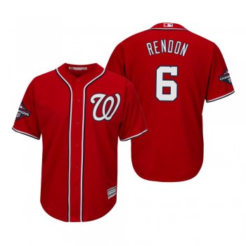 Men's Anthony Rendon Washington Nationals Red 2019 World Series Champions Cool Base Jersey