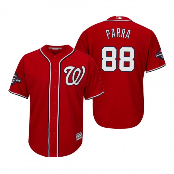 Men's Gerardo Parra Washington Nationals Red 2019 World Series Champions Cool Base Jersey