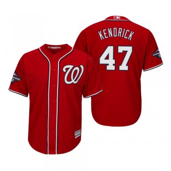 Men's Howie Kendrick Washington Nationals Red 2019 World Series Champions Cool Base Jersey