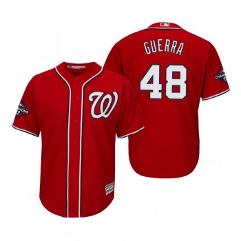 Men's Javy Guerra Washington Nationals Red 2019 World Series Champions Cool Base Jersey