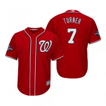 Men's Trea Turner Washington Nationals Red 2019 World Series Champions Cool Base Jersey