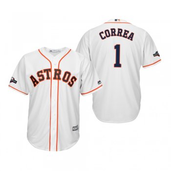 Men's Carlos Correa Houston Astros White 2019 Postseason Cool Base Jersey