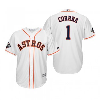 Men's Carlos Correa Houston Astros White 2019 World Series Cool Base Jersey