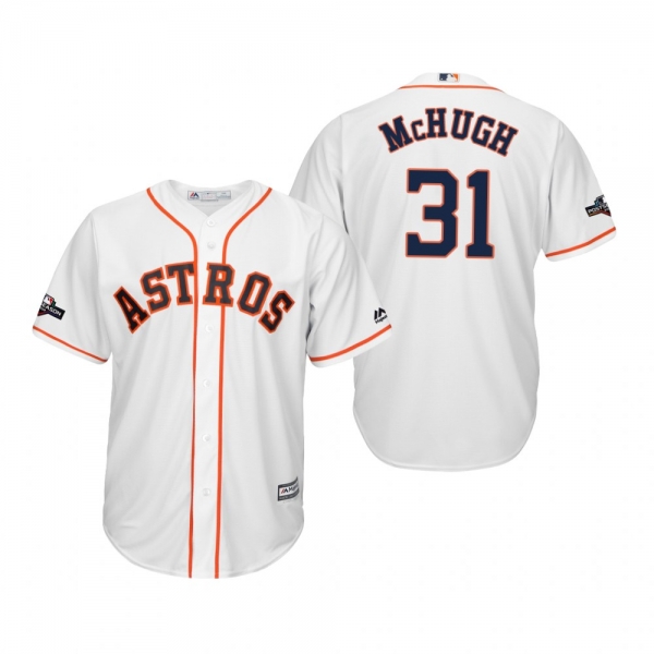 Men's Collin McHugh Houston Astros White 2019 Postseason Cool Base Jersey