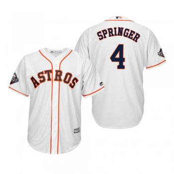 Men's George Springer Houston Astros White 2019 World Series Cool Base Jersey