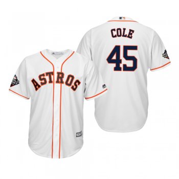 Men's Gerrit Cole Houston Astros White 2019 World Series Cool Base Jersey