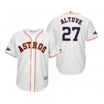 Men's Jose Altuve Houston Astros White 2019 Postseason Cool Base Jersey