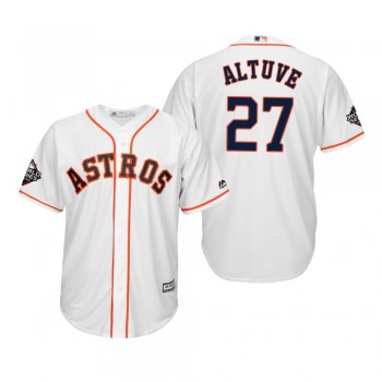 Men's Jose Altuve Houston Astros White 2019 World Series Cool Base Jersey