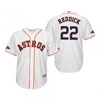 Men's Josh Reddick Houston Astros White 2019 Postseason Cool Base Jersey