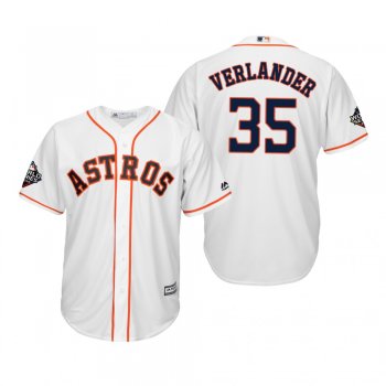 Men's Justin Verlander Houston Astros White 2019 World Series Cool Base Jersey