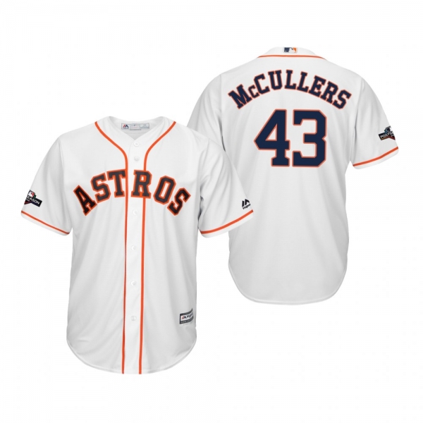 Men's Lance McCullers Houston Astros White 2019 Postseason Cool Base Jersey