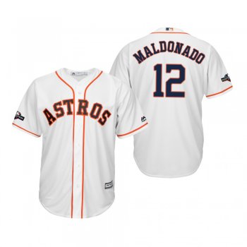 Men's Martin Maldonado Houston Astros White 2019 Postseason Cool Base Jersey