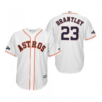 Men's Michael Brantley Houston Astros White 2019 Postseason Cool Base Jersey