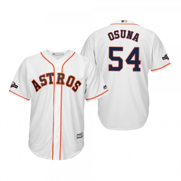 Men's Roberto Osuna Houston Astros White 2019 Postseason Cool Base Jersey