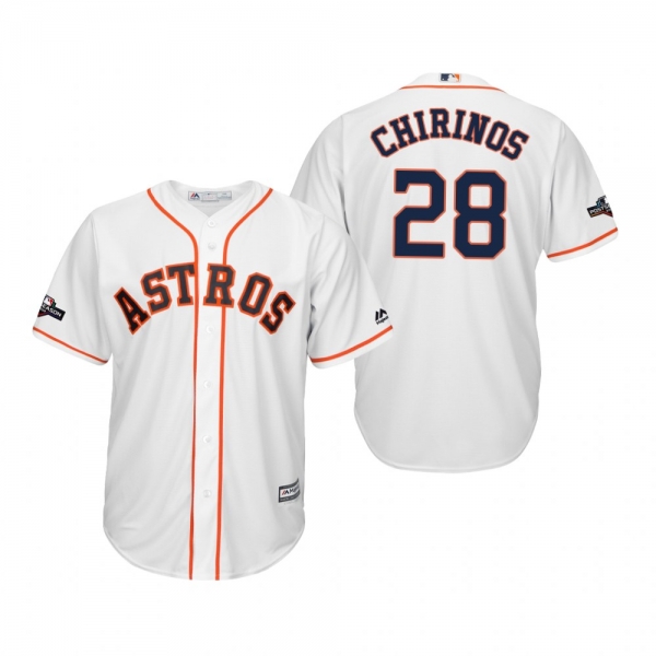 Men's Robinson Chirinos Houston Astros White 2019 Postseason Cool Base Jersey