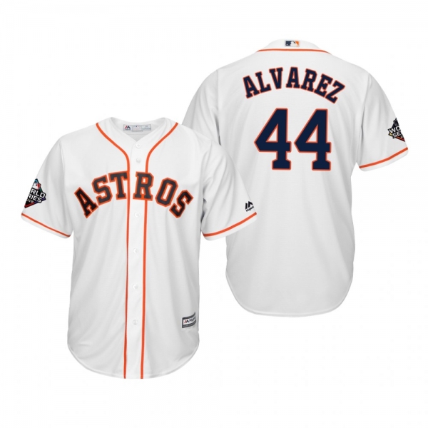 Men's Yordan Alvarez Houston Astros White 2019 World Series Cool Base Jersey