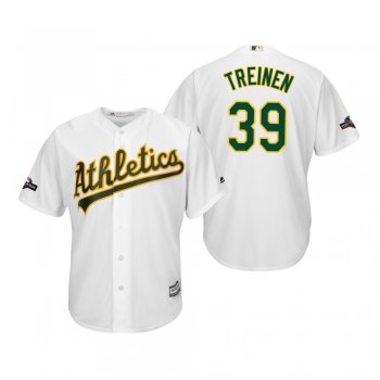 Men's Blake Treinen Oakland Athletics White 2019 Postseason Cool Base Jersey