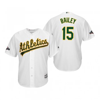 Men's Homer Bailey Oakland Athletics White 2019 Postseason Cool Base Jersey