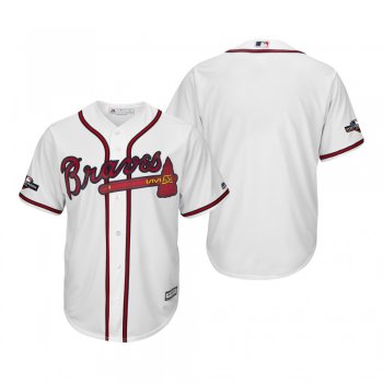 Men's Atlanta Braves White 2019 Postseason Cool Base Jersey