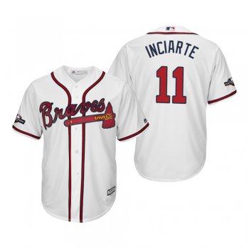 Men's Ender Inciarte Atlanta Braves White 2019 Postseason Cool Base Jersey