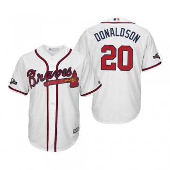 Men's Josh Donaldson Atlanta Braves White 2019 Postseason Cool Base Jersey