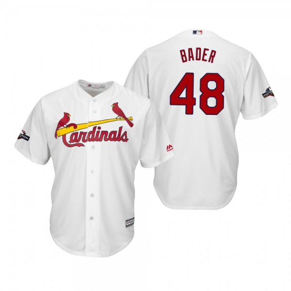 Men's Harrison Bader St. Louis Cardinals White 2019 Postseason Cool Base Jersey