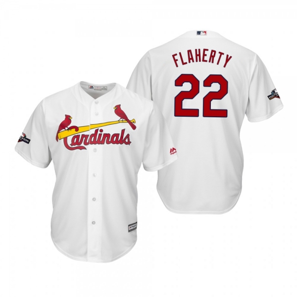 Men's Jack Flaherty St. Louis Cardinals White 2019 Postseason Cool Base Jersey