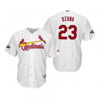 Men's Marcell Ozuna St. Louis Cardinals White 2019 Postseason Cool Base Jersey