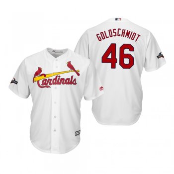 Men's Paul Goldschmidt St. Louis Cardinals White 2019 Postseason Cool Base Jersey