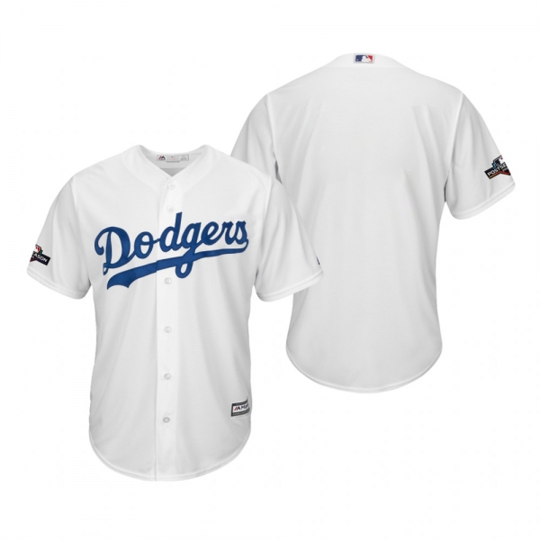 Men's Los Angeles Dodgers White 2019 Postseason Cool Base Jersey