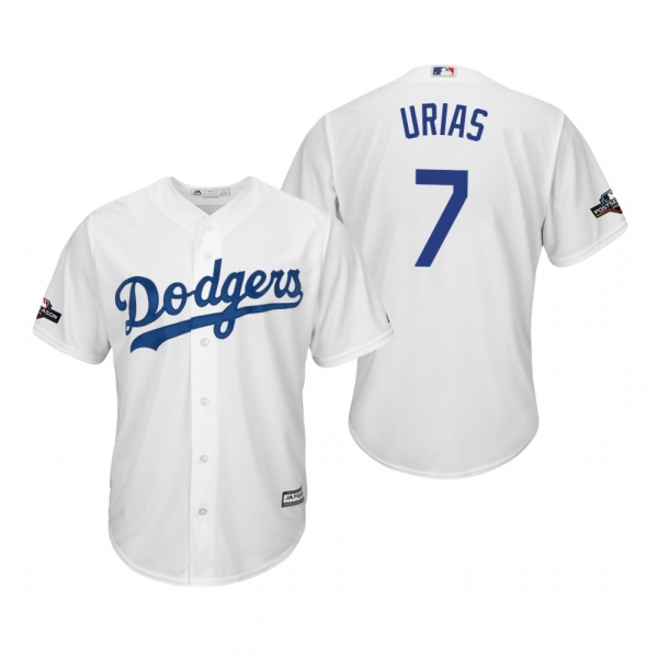 Men's Julio Urias Los Angeles Dodgers White 2019 Postseason Cool Base Jersey