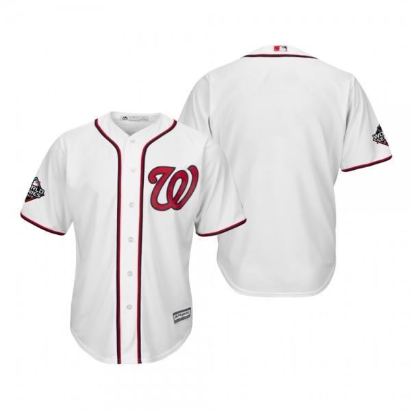 Men's Washington Nationals White 2019 World Series Cool Base Jersey