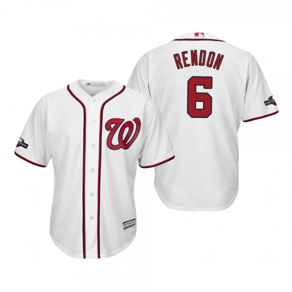 Men's Anthony Rendon Washington Nationals White 2019 Postseason Cool Base Jersey