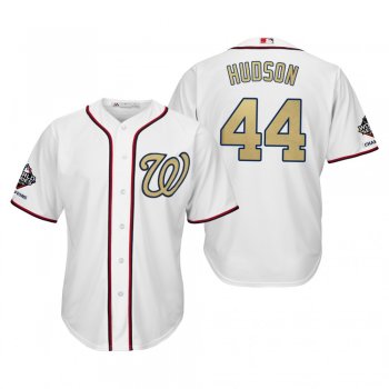 Daniel Hudson Washington Nationals White 2019 Gold Program World Series Champions Cool Base Jersey