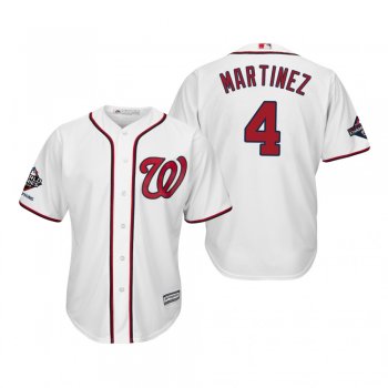 Men's Dave Martinez Washington Nationals White 2019 World Series Champions Cool Base Jersey