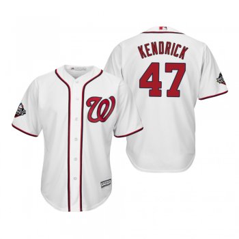 Men's Howie Kendrick Washington Nationals White 2019 World Series Bound Cool Base Jersey