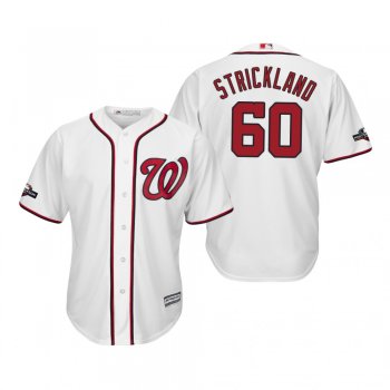 Men's Hunter Strickland Washington Nationals White 2019 Postseason Cool Base Jersey