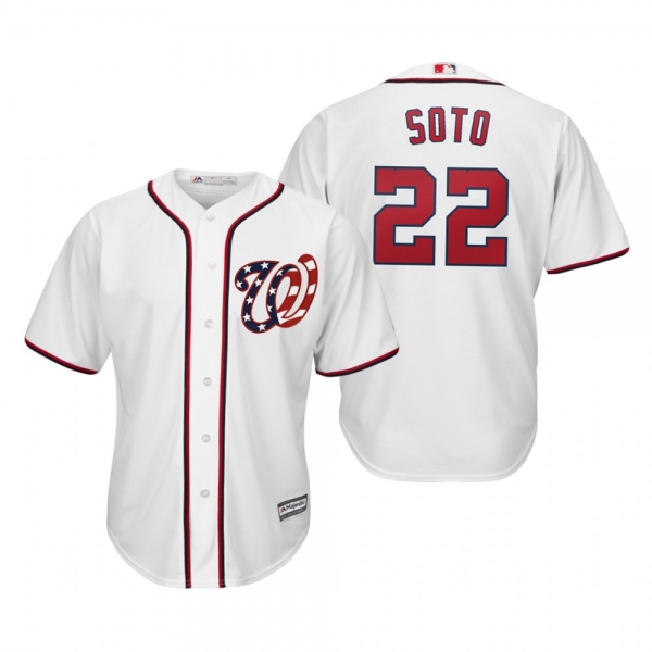 Juan Soto Washington Nationals White Cool Base Jersey