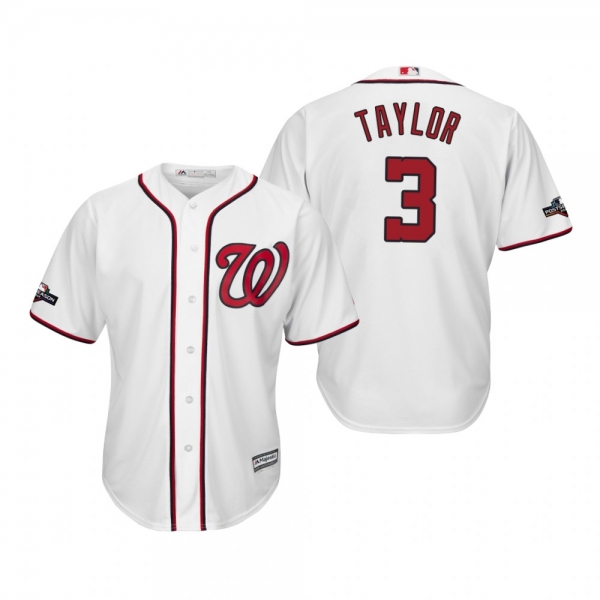 Men's Michael A. Taylor Washington Nationals White 2019 Postseason Cool Base Jersey