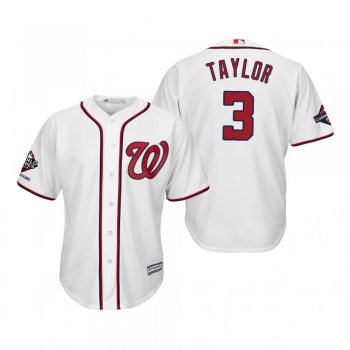 Men's Michael Taylor Washington Nationals White 2019 World Series Champions Cool Base Jersey