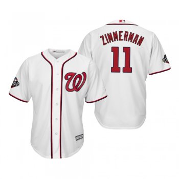 Men's Ryan Zimmerman Washington Nationals White 2019 World Series Bound Cool Base Jersey